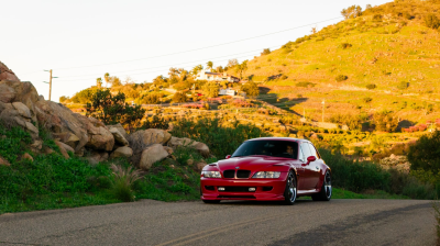2002 BMW M Coupe in Imola Red 2 over Black Nappa