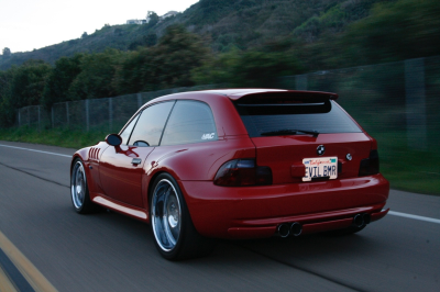 2002 BMW M Coupe in Imola Red 2 over Black Nappa