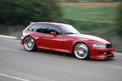 2002 BMW M Coupe in Imola Red 2 over Black Nappa