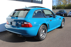 2002 BMW M Coupe in Laguna Seca Blue over Dark Gray & Black Nappa - Rear 3/4