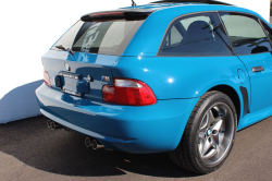 2002 BMW M Coupe in Laguna Seca Blue over Dark Gray & Black Nappa - Rear 3/4 Detail