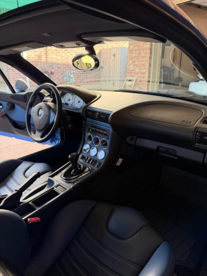 2002 BMW M Coupe in Estoril Blue Metallic over Estoril Blue & Black Nappa