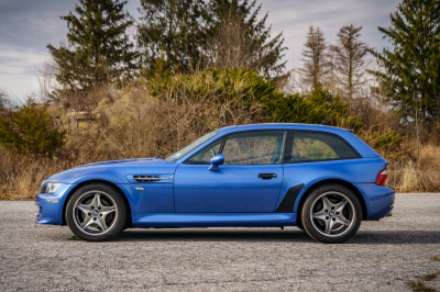 2002 BMW M Coupe in Estoril Blue Metallic over Estoril Blue & Black Nappa