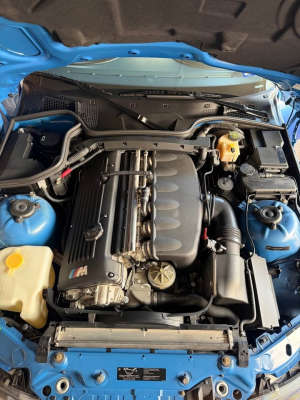 2002 BMW M Coupe in Estoril Blue Metallic over Estoril Blue & Black Nappa