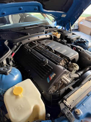 2002 BMW M Coupe in Estoril Blue Metallic over Estoril Blue & Black Nappa