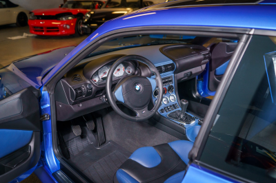 2002 BMW M Coupe in Estoril Blue Metallic over Estoril Blue & Black Nappa