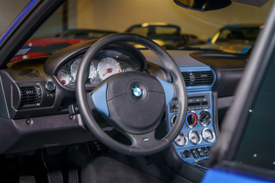 2002 BMW M Coupe in Estoril Blue Metallic over Estoril Blue & Black Nappa