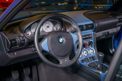 2002 BMW M Coupe in Estoril Blue Metallic over Estoril Blue & Black Nappa