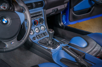 2002 BMW M Coupe in Estoril Blue Metallic over Estoril Blue & Black Nappa