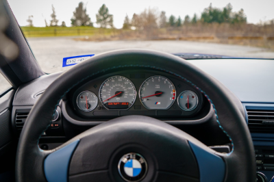 2002 BMW M Coupe in Estoril Blue Metallic over Estoril Blue & Black Nappa