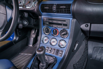 2002 BMW M Coupe in Estoril Blue Metallic over Estoril Blue & Black Nappa