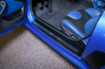 2002 BMW M Coupe in Estoril Blue Metallic over Estoril Blue & Black Nappa
