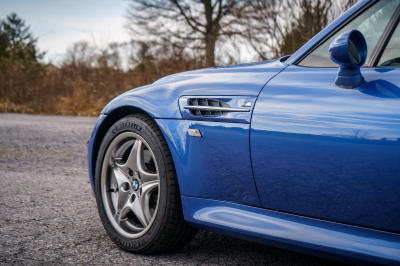 2002 BMW M Coupe in Estoril Blue Metallic over Estoril Blue & Black Nappa
