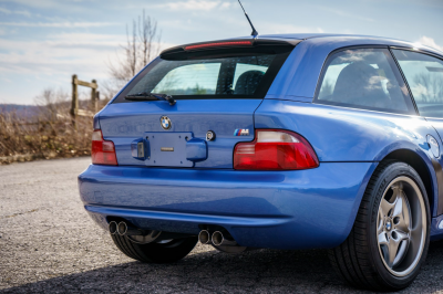 2002 BMW M Coupe in Estoril Blue Metallic over Estoril Blue & Black Nappa
