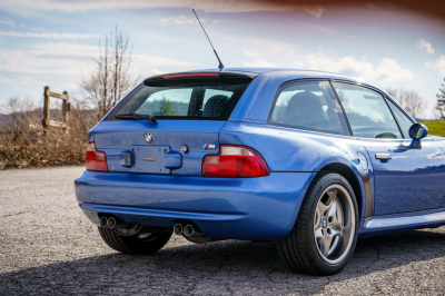 2002 BMW M Coupe in Estoril Blue Metallic over Estoril Blue & Black Nappa