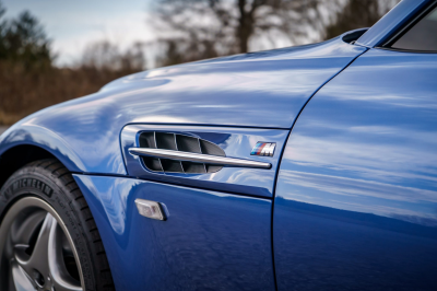 2002 BMW M Coupe in Estoril Blue Metallic over Estoril Blue & Black Nappa