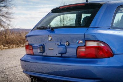 2002 BMW M Coupe in Estoril Blue Metallic over Estoril Blue & Black Nappa