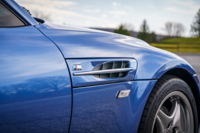 2002 BMW M Coupe in Estoril Blue Metallic over Estoril Blue & Black Nappa