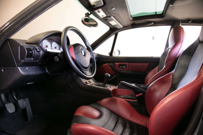 2002 BMW M Coupe in Steel Gray Metallic over Imola Red & Black Nappa