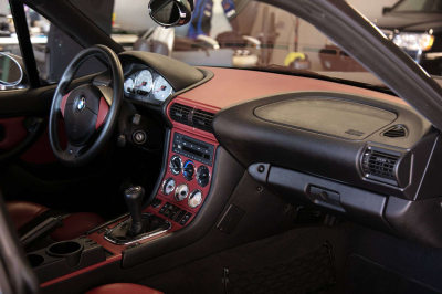 2002 BMW M Coupe in Steel Gray Metallic over Imola Red & Black Nappa
