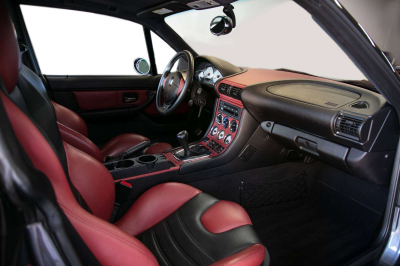 2002 BMW M Coupe in Steel Gray Metallic over Imola Red & Black Nappa