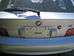 2001 BMW M Coupe in Titanium Silver Metallic over Imola Red & Black Nappa - Rear Detail