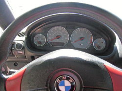 2001 BMW M Coupe in Titanium Silver Metallic over Imola Red & Black Nappa - Gauges