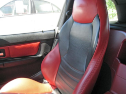 2001 BMW M Coupe in Titanium Silver Metallic over Imola Red & Black Nappa - Passenger Seat