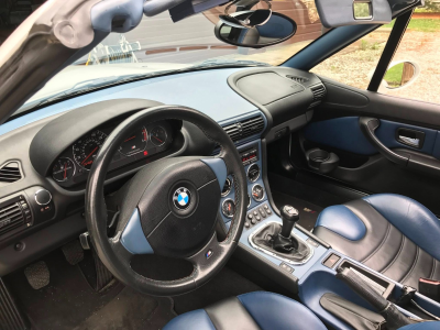 2000 BMW M Roadster in Alpine White 3 over Estoril Blue & Black Nappa