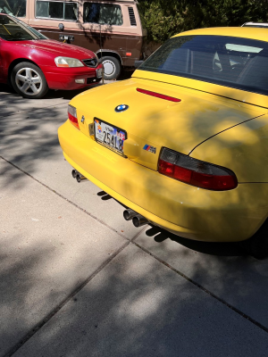 2000 BMW M Roadster in Dakar Yellow 2 over Black Nappa