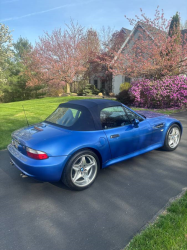 2000 BMW M Roadster in Estoril Blue Metallic over Estoril Blue & Black Nappa
