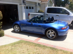 2000 BMW M Roadster in Estoril Blue Metallic over Estoril Blue & Black Nappa