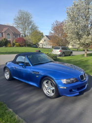2000 BMW M Roadster in Estoril Blue Metallic over Estoril Blue & Black Nappa