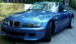 2000 BMW M Roadster in Estoril Blue Metallic over Estoril Blue & Black Nappa