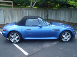 2000 BMW M Roadster in Estoril Blue Metallic over Estoril Blue & Black Nappa