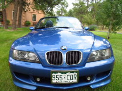 2000 BMW M Roadster in Estoril Blue Metallic over Estoril Blue & Black Nappa