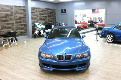 2000 BMW M Roadster in Estoril Blue Metallic over Estoril Blue & Black Nappa