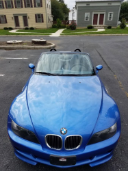 2000 BMW M Roadster in Estoril Blue Metallic over Estoril Blue & Black Nappa