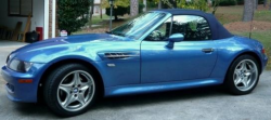 2000 BMW M Roadster in Estoril Blue Metallic over Estoril Blue & Black Nappa