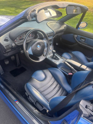 2000 BMW M Roadster in Estoril Blue Metallic over Estoril Blue & Black Nappa
