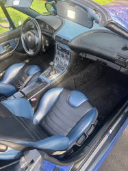 2000 BMW M Roadster in Estoril Blue Metallic over Estoril Blue & Black Nappa