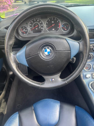 2000 BMW M Roadster in Estoril Blue Metallic over Estoril Blue & Black Nappa