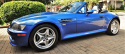 2000 BMW M Roadster in Estoril Blue Metallic over Estoril Blue & Black Nappa