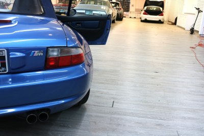 2000 BMW M Roadster in Estoril Blue Metallic over Estoril Blue & Black Nappa