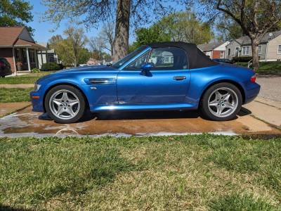 2000 BMW M Roadster in Estoril Blue Metallic over Estoril Blue & Black Nappa