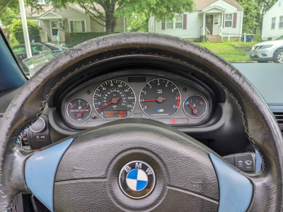 2000 BMW M Roadster in Estoril Blue Metallic over Estoril Blue & Black Nappa