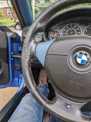 2000 BMW M Roadster in Estoril Blue Metallic over Estoril Blue & Black Nappa