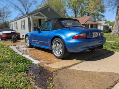 2000 BMW M Roadster in Estoril Blue Metallic over Estoril Blue & Black Nappa