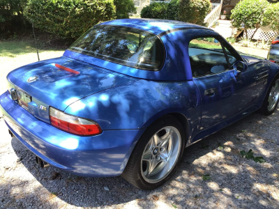 2000 BMW M Roadster in Estoril Blue Metallic over Estoril Blue & Black Nappa
