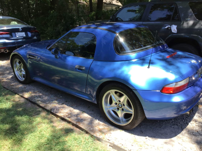 2000 BMW M Roadster in Estoril Blue Metallic over Estoril Blue & Black Nappa